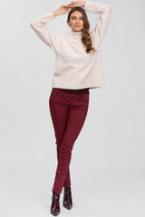 BORDEAUX JEGGINGS | Fitted Jeggings in Red Denim